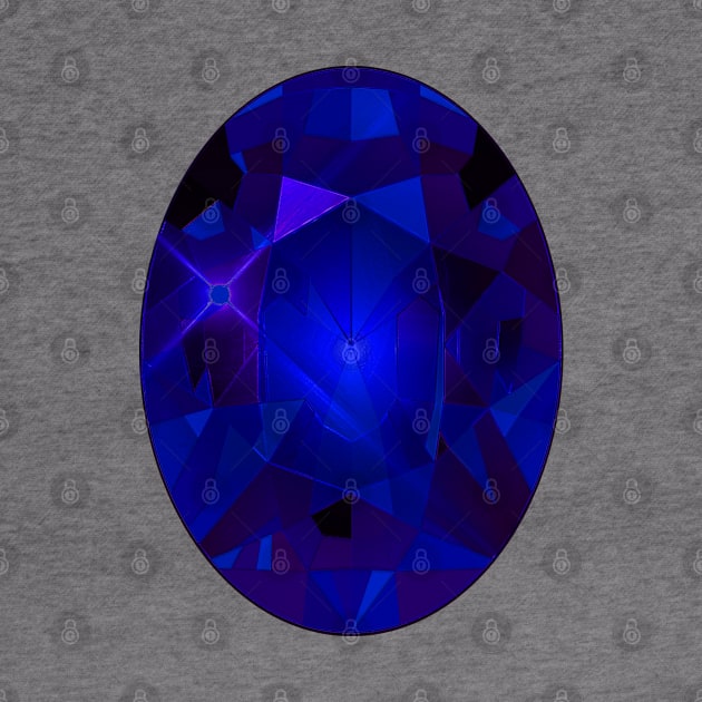 Blue and Purple Oval Shape Gemstone by The Black Panther